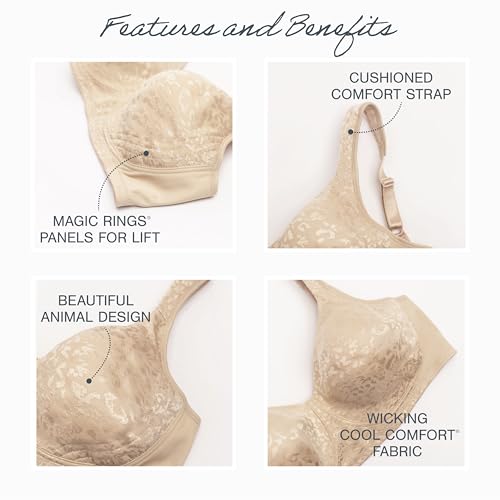 Image of Playtex Women's Wireless Bra, 18 Hour Plus-Size Bras Available, Ultimate Lift, Moisture-Wicking, Single or 2-Pack
