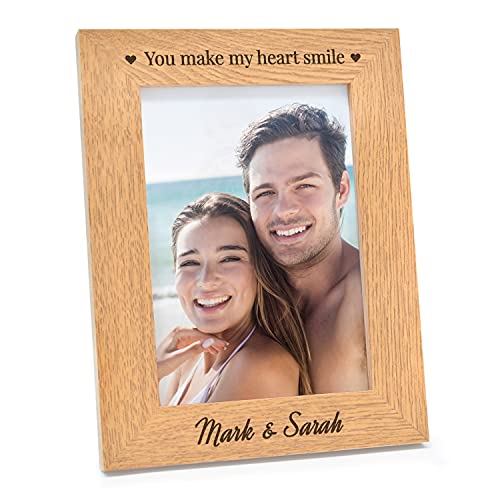 Engraved Photo Frame PERSONALISED Valentines Day Presents and Gifts Him Her Love - Special Gift for Couples, Husband, Wife, Boyfriend, Girlfriend - 6" x 4" and 5" x 7" Photo Frames