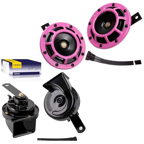 FARBIN 12V Electric Car Horn Kit with Snail Horn