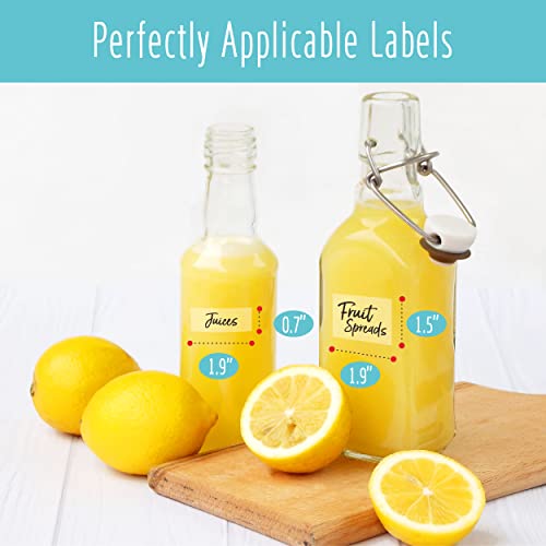 Hebayy 612 Script Pantry Food Labels, Water & Oil Resistant Pantry Label Stickers Food Jar Label for Organization and Storage