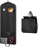STEPONE Sacs pour vêtements pour vêtements suspendus, 65" Sacs de vêtements pour rangement et voyage, housse pliante en noir avec fermeture à glissière