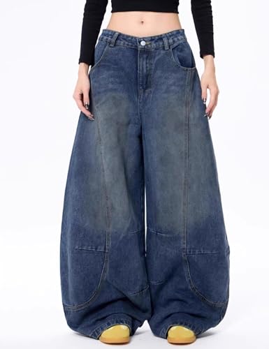 Baggy Jeans for Women Men Wide Leg Jeans High Waisted Vintage Casual Trendy Denim Pants3