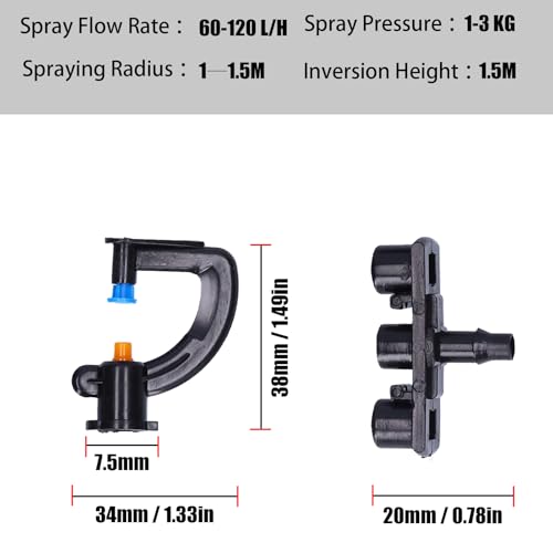 ANKROYU 20 Pcs G Type Mist Nozzles, ABS Irrigation Sprinkler Heads - Image 3