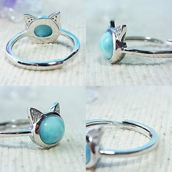 ラリマー リング silver925 フリーサイズ ドミニカ産 ラリマーリング925 ドミニカ産 ラリマー ドロップ型