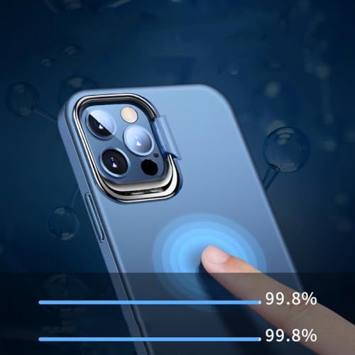 Coque iPhone 13 Mini transparente avec support PC et béquille en métal noir - 4