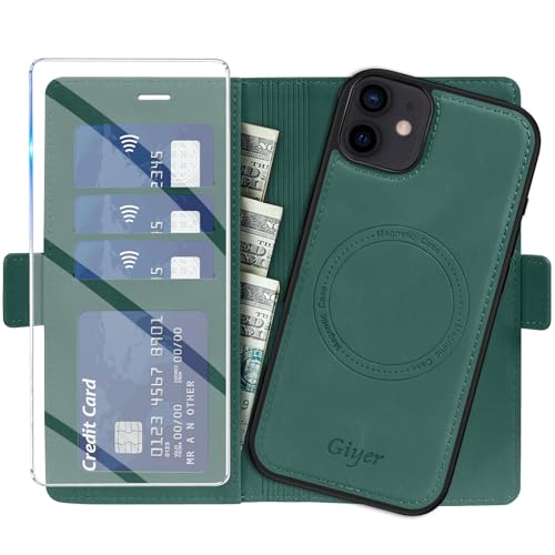 Housse iPhone 11 vert portefeuille pour vos déplacements avec porte-cartes