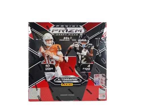 2025 Panini Prizm Draft Picks Football Hobby Trading Card Box (Four Autographs Per Box!)