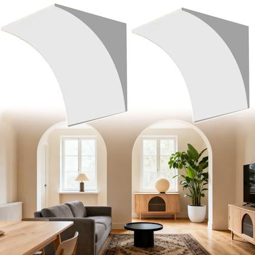 Arcos de puerta redondeados 3D kit de 2 molduras precurvadas de medio círculo para esquinas de hogar 2
