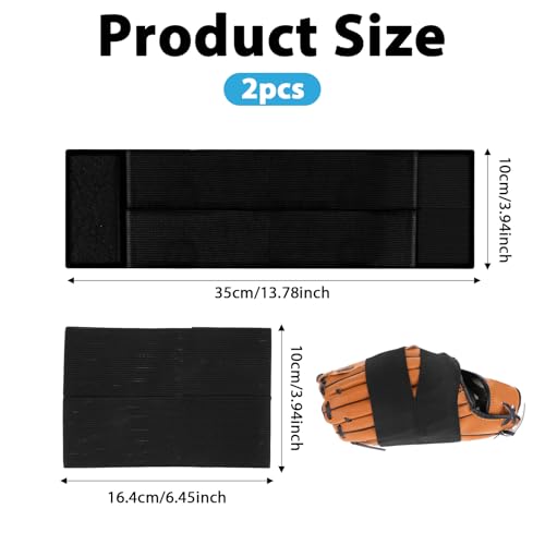 image for Vin Beauty 2 PCS Glove Wrap Band Baseball Glove Strap, Softball and Ba