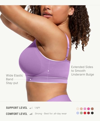 Image of FeelinGirl Bralettes for Women with Support Comfortable Bras No Underwire Seamless Everyday Bras