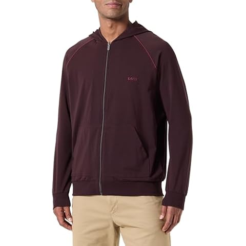 BOSS Men's Mix&Match Open Red Loungewear Jacket Cover