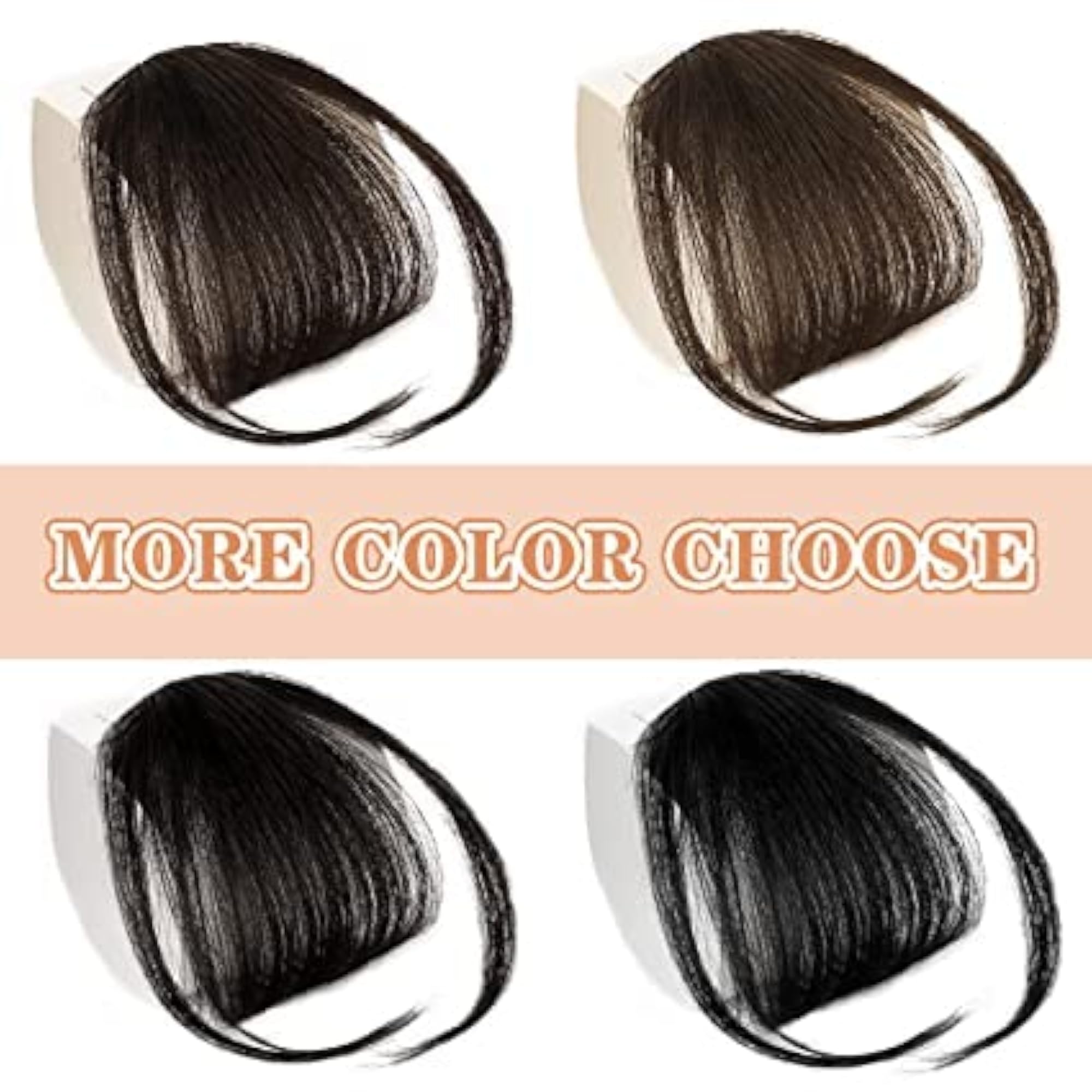 Clip in Bangs for Women, 100% Human Hair Extensions