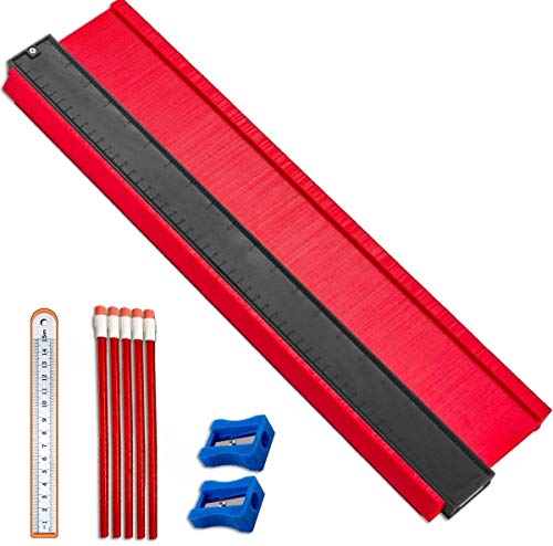 Contour Gauge 20 inch, Which Can Copy various irregular Shapes Quickly and Accurately,The Widened version is More Suitable for various Carpenters, Bricklayers, Etc.