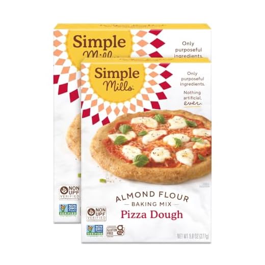 Simple Mills Almond Flour Baking Mix, Cauliflower Pizza Dough - Gluten Free, Vegan, Plant Based, 9.8 Ounce (Pack of 2)