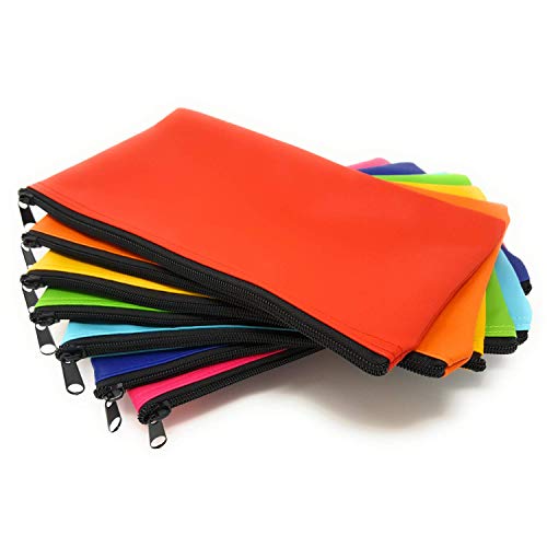 Money Bank Deposit Bag with zipper | 11x6 inch | 7 Days 7 Pieces 7 Colors | Durable Leatherette Money Cash Coin Check Wallet Pouch for Men & Women with Framed ID Window and 7 Blank Card | by GIDABRAND - Thumbnail 6