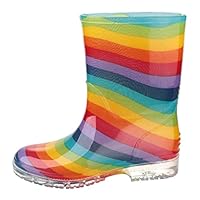 Cotswold PVC Jnr Kids Multi Stripe Welly - Size 6.5 Child UK - Multicolour