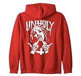 Provocative and Expressive - Rebellious Fashion UNHOLY Zip Hoodie