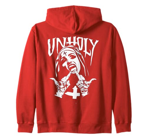 Provocative and Expressive - Rebellious Fashion UNHOLY Zip Hoodie