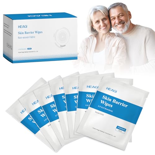 Heagimed Skin Barrier Wipes - 200PCS Individual Ostomy Barrier Film