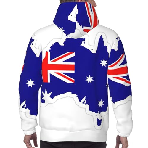 Pull à capuche athlétique homme carte Australie S-4X