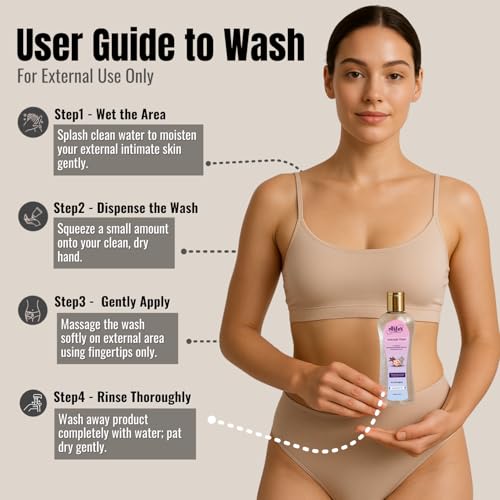 Image of Mild Intimate Wash - PH Balancing with Soap-Free Water Based Formula and Natural Ingredients to Reduce Itching, Odor, Discomfort & Dryness for Daily Hygiene