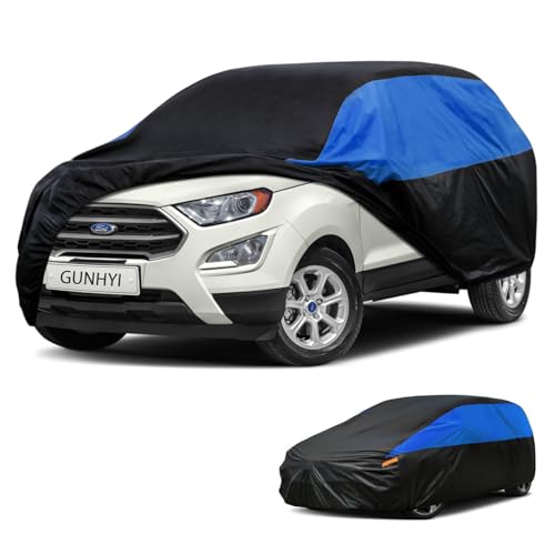Image of GUNHYI Car Cover Custom Fit EcoSport Waterproof All Weather, Lightweight Full Exterior Cover for Automobiles Outdoor Sun UV Rain Dust Snow Wind Protection.