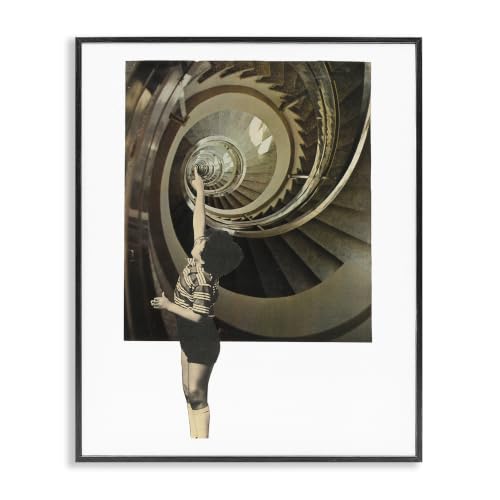 Surreal Spiral Staircase Fantasy, 11 x 14 Inch Framed Giclée Print