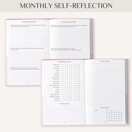 Colorage Gratitude Journal - The 6-Minute Diary, Daily Wellness Journal for Happiness, Undated weekly planners and organisers, Pink - Image 2