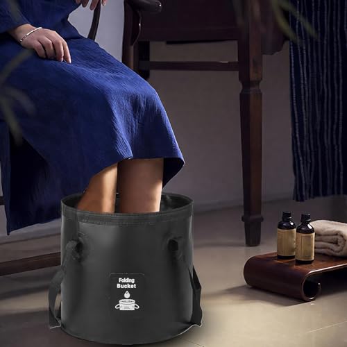 Seau d'eau pliable récipient eau camping étanche pêche et plage - 4