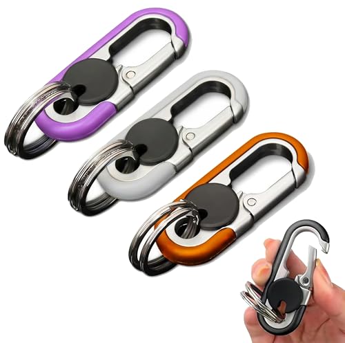 Image of CHRIS GOOD Men's Car Key Chain 2pcs, Personalized Creative Stainless Steel Car Keychain for Men