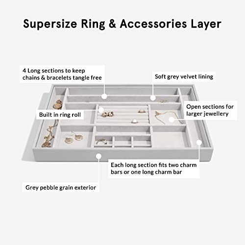 Stackers Supersize 16 Section organiseur dressing gris