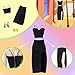 BLIJOLA 4 Sets Doll Clothes for 11.5 inch Girls Dolls, 11Pcs Summer Simple Black Dresses Style Outfits Including Shoes & Bags Clothing Accessories Sets