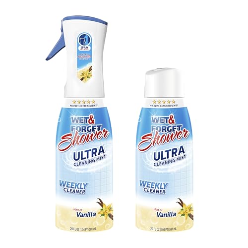 WET & FORGET Shower Ultra Cleaner Mist Vanilla 20oz (2-pack)