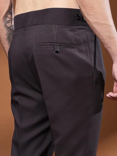 Image of Gurkha Pants for Men | Trouser for Men | Formal Pant | Classic Button | Bell Button High Waist Pleated Casual Trousers | Flared Leg Pants for Office Smart Casual Travel Party