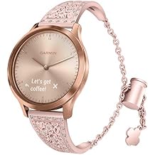 HM57 Smart Watch Bands, Bling Bands Compatible with FITVII HM57/MorePro HM57 Luxury Metal Bracelet Replacement Strap for HM57 Smartwatch