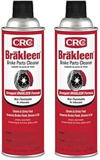 A red can of CRC Brakleen Brake Parts Cleaner