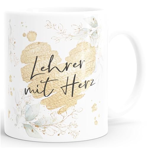 SpecialMe® Kaffee-Tasse [Wunschtext] mit Herz - soziale Berufe, Familie, Freunde kleines Dankeschön Geschenk Danke sagen Weiss Keramik-Tasse