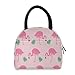 LORONA Różowe flamingi flamenco letni wzór torba na lunch przenośna izolowana torba na lunch pojemnik chłodząca/ciepła torba pojemnik na żywność do szkoły, pracy, biura na zewnątrz na piknik