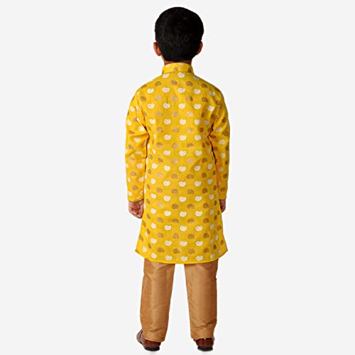 Image of Pro-Ethic Style Developer Kurta Pajama For Kids Boys | Cotton | Floral Print | Ethnic Wear (S-204)