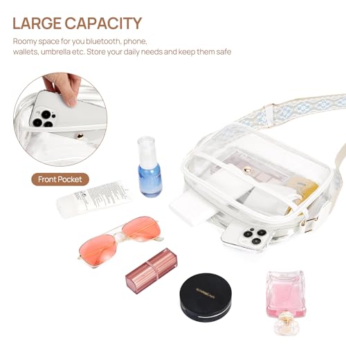 Telena Clear Bag for Stadium Events Clear Purses for Women Stadium Crossbody Bag with Adjustable Strap3