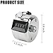 BGJRBY Metal Hand Tally Clicker Counter, 4-Digit Number Display for Coaching, Knitting, Lap, Fishing, Golf and Row Sport with 2-Nylon Lanyard,Silver