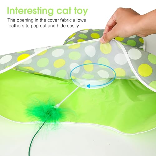 Miniatura 3 de Juguetes Para Gatos, Juguete Interactivo Gato Para Gatos Adultos De Interior, Juguetes Gatos Estimulacion, Juguetes Para Gatos Con Movimiento, Juegos De Caza Para Gatos, Carga Por Usb Verde