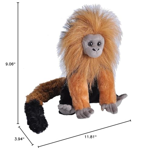 Wild Republic Golden Lion Tamarin, Cuddlekins, Stuffed Animal, 12 inches, Gift for Kids, Plush Toy, Fill is Spun Recycled Water Bottles - Image 4