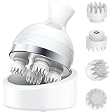 Fyros ヘッドスパ 電動頭皮ブラシ 頭皮ケア 3D振動 360°回転 急緩調節 IPX7防水 乾湿両用 USB充電 美容家電 リラクゼーション器 全身適用 男女兼用 軽量設計 携帯便利 家庭用 出張 旅行 誕生日プレゼント 日本語説明書付き