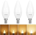 Vanke E14 Dimmable Bulb, 4.2W (Equivalent to 40W), dimmable LED Light Bulb Warm White 2700K, 420 Lumen Small Screw Candle Lightbulbs, Pack of 3