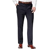 Louis Raphael Men's Rosso Flat Front Easy Care Patterned Dress Pant