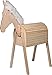 Produktbild dobar® 94325FSCe Großes Holzpferd Amadeus | Voltigier-Pferd Massivholz | Gartenpferd für Kinder | Outdoor Reitpferd | Spielpferd | 108 x 48 x 137 cm | Natur