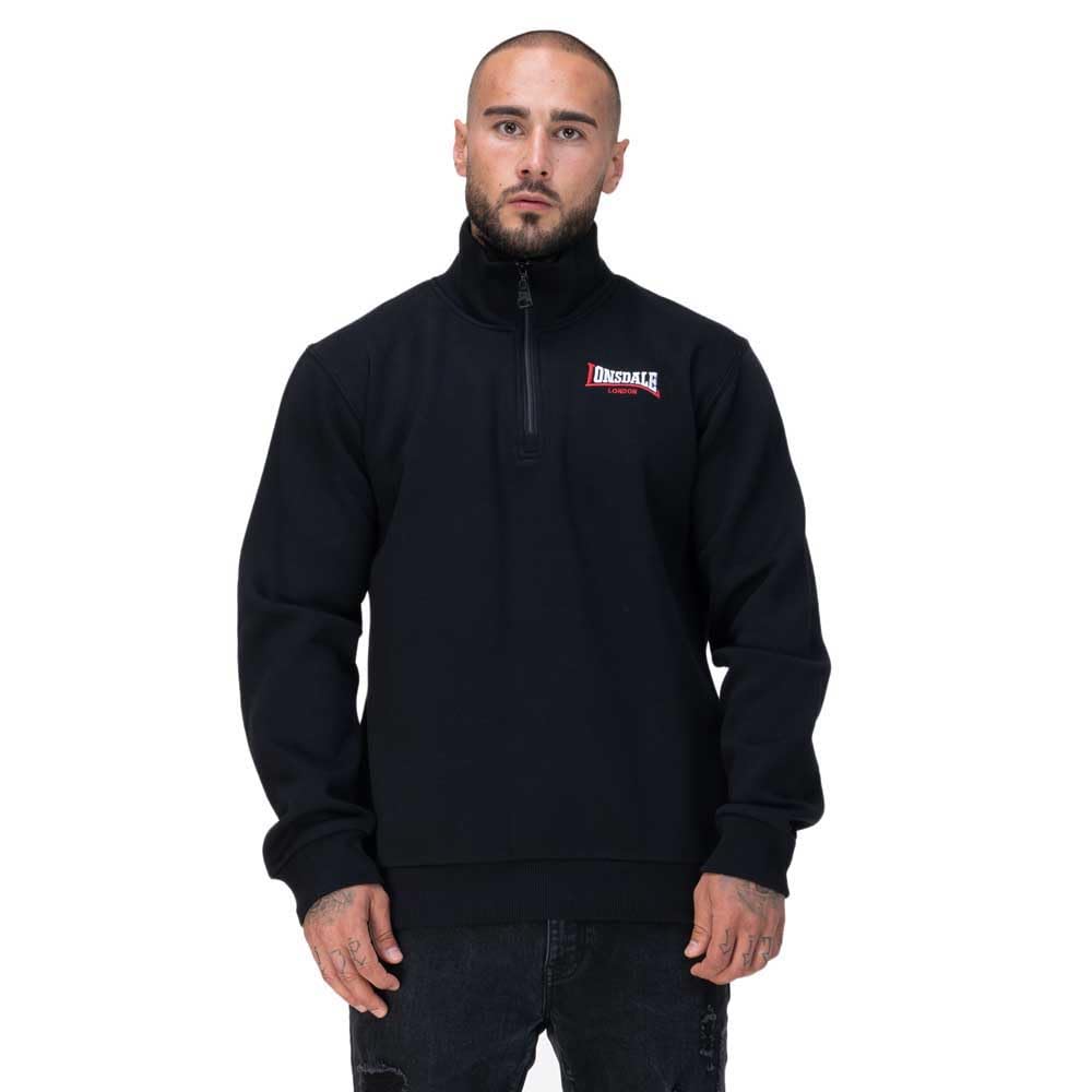 Lonsdale Herren Gryffidam Sweatshirt mit Viertelreißverschluss (Troyer)