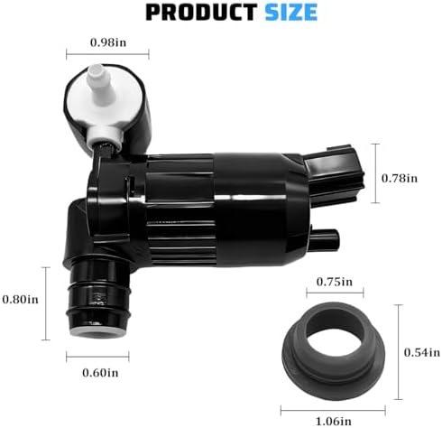 Osilly Car Windshield Washer Pump, OEM# 28920-3JA0A 289103JA0B PUM812071 Vehicle Windshield Washer Fluid Pump, Automotive Replacement Accessories, Fit for Pathfinder JX35 QX60