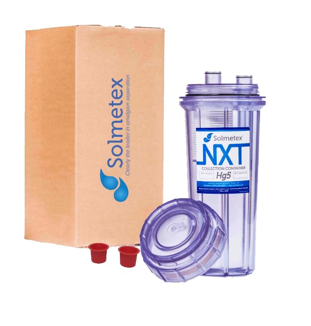 Solmetex NXT Hg5 Collection Container with Recycle Kit (NXT-Hg5-002CR) for Solmetex Amalgam Separator Maintenance Free for Dental Office - Office